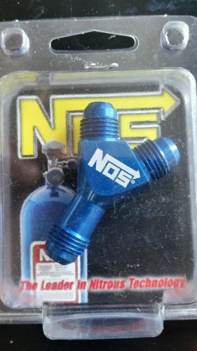 Nos 17835nos blue anodized aluminum specialty 6an to 6an y-fitting