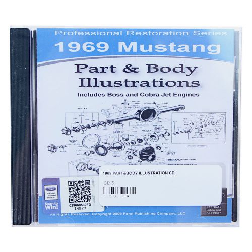Electronic literature part/body illustrations cd mustang 1969