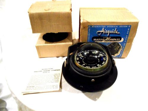 Vintage airguide marine compass illuminated model 88b small boat-original box