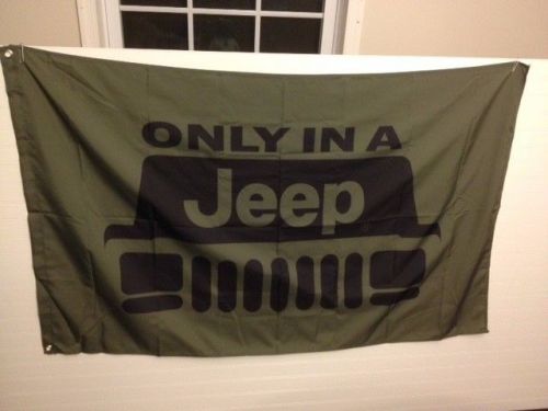 New large 3&#039;x5&#039; only in a jeep flag man cave free shipping