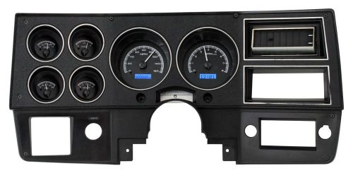 1973-87 chevy c10 black alloy &amp; blue dakota digital kmh celsius metric gauge kit