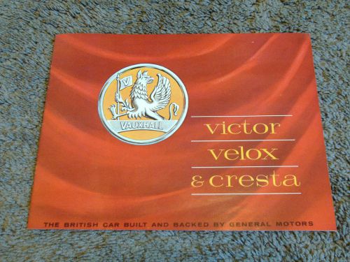 Original 1962 vauxhall dealer sales brochure victor velox cresta super wagon oem