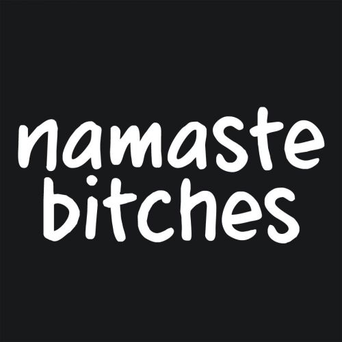 Namaste bitches car decal die cut vinyl laptop decal bumper auto window sticker