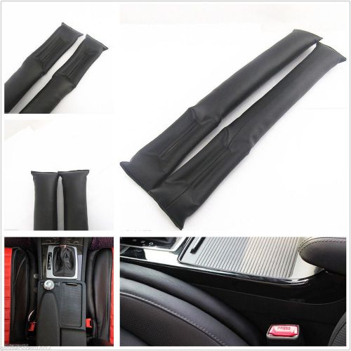 2pcs leather soft car auto seat padding gap holster filler leakproof strip black