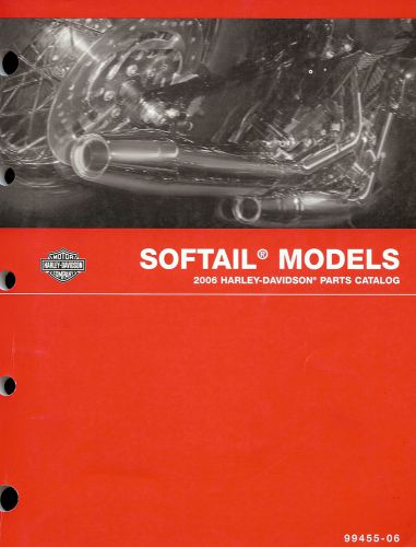 2006 harley-davidson softail models parts catalog manual -new sealed-flstf-fxsts
