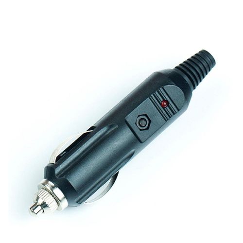 12v male car cigarette lighter socket plug connector with fuse red led diy