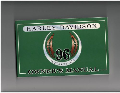 1996 --harley-davidson owners manual—all 1996 models