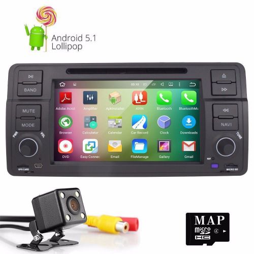 Android 5.1 car dvd gps navi radio stereo obd2 3g wifi for bmw 3 series e46+cam