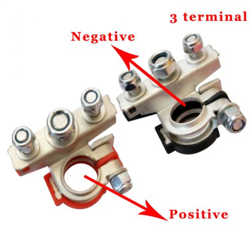 16mm positive ngative connections battery terminal clamp 3 bolt on 2 pcs new