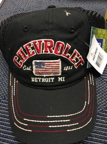 Gm chevrolet chevy usa flag baseball black hat h3 new