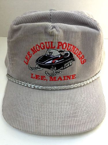 Lee mogul pounders baseball cap hat courderoy gray snap back one size