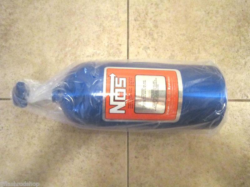 Nos 10 lb. electric blue nitrous bottle, hi flow valve, brand new