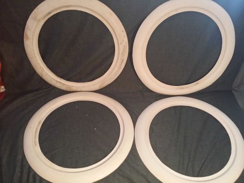 Vintage set of 4  whitewall add- ons 15&#034;rubber nostalgic new old stock