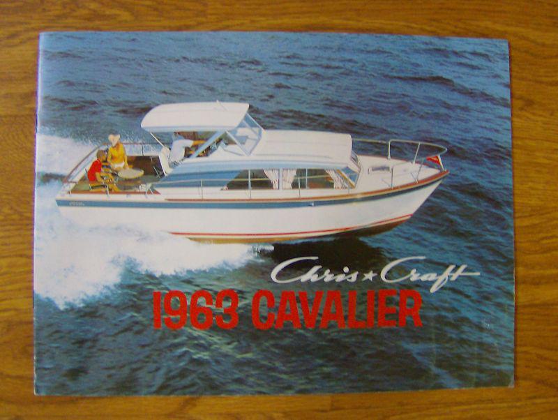 Chris craft 1963 cavalier brochure catalog mint wood boat