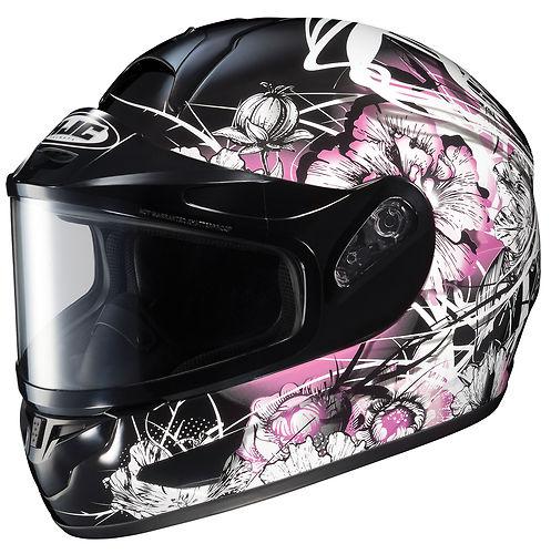 Hjc cl-16 virgo full face snowmobile helmet pink size medium