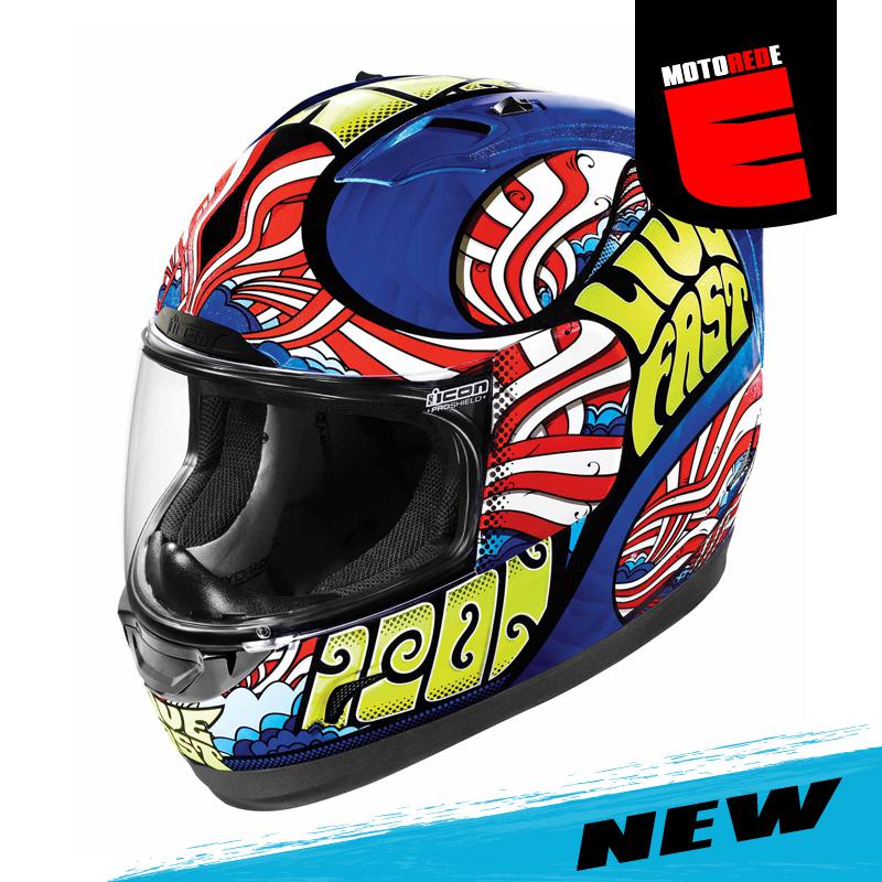 Icon alliance headtrip motorcycle full face helmet blue 3xlarge xxxl