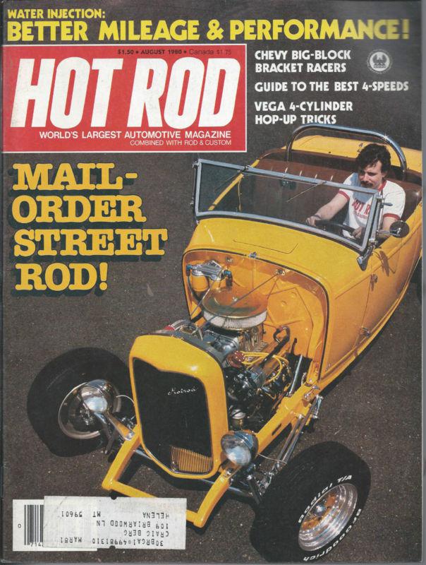 1980 hot rod  magazine aug rat rod hot rod kustom