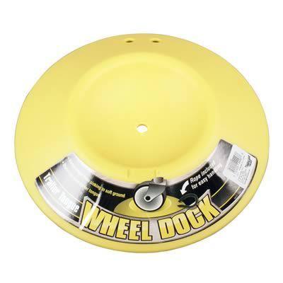 Genuine hotrod hardware wheel chock trailer tongue wheel plastic yellow 12" dia