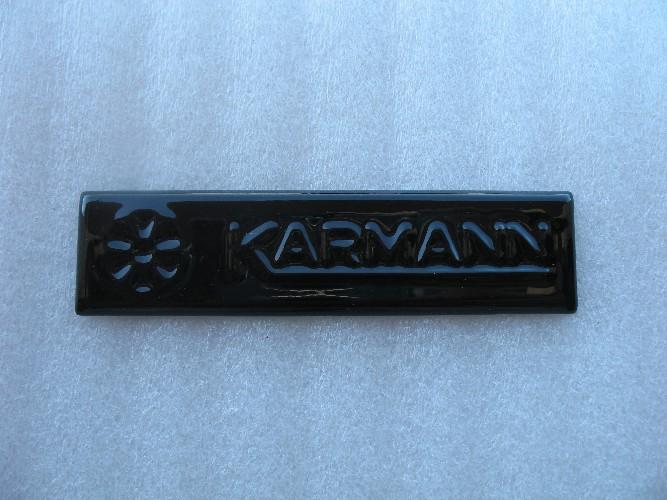 Vw volkswagen karmann black blackout blacked out emblem logo decal badge sign 