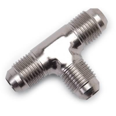 Russell 661001 fitting tee -4 an male -4 an male -4 an male nickel plated ea