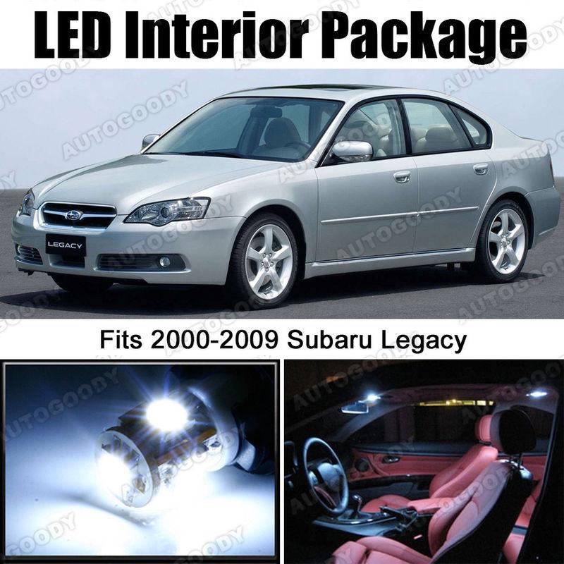 6x white led lights interior package kit for subaru legacy