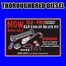 Ford 6.0l egr delete / cooler delete kit 2003-2007 powerstroke flo pro egr60