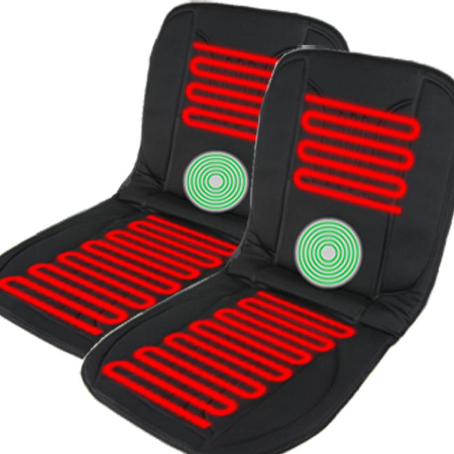 2ea car seat cushion heated + massager switch type cigarette 12v best heat items