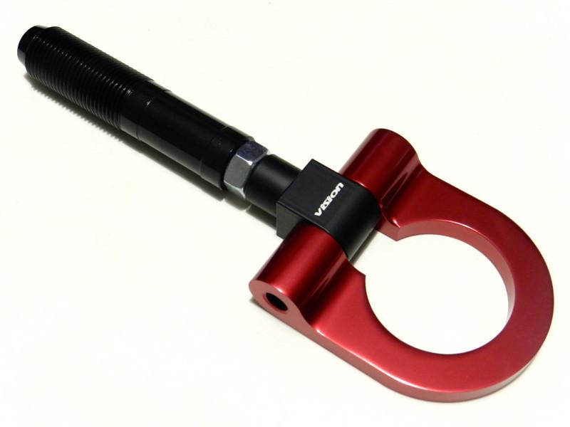 Vms racing front billet tow hook for toyota scion lexus - red