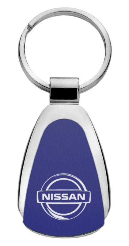 Nissan blue teardrop keychain / key fob engraved in usa genuine