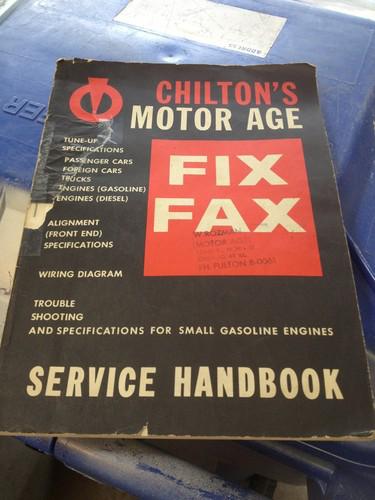 1954-59 chilton motor age original 128  page " fix fax service handbook" rat rod