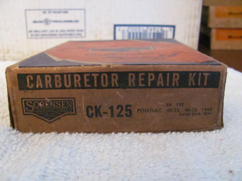 Sorensen carburetor repair kit ck-125 pontiac 40-25 40-26 1940 carter carb 463s 