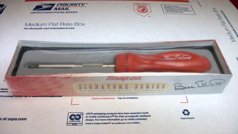 snap on ratcheting screwdriver bill elliott new and sealed signature series