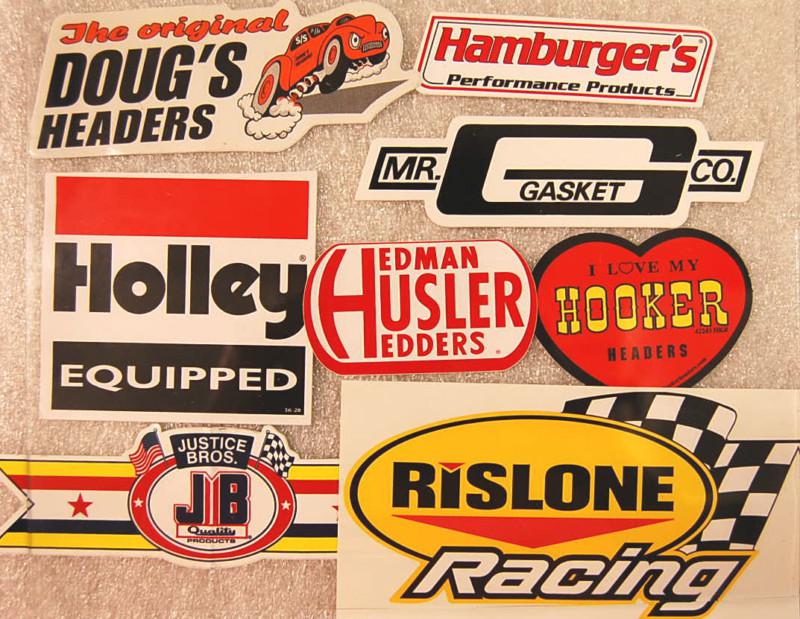 Wow 8 vintage nostalgia gasser hotrod decal racing stickers hooker holley dougs 