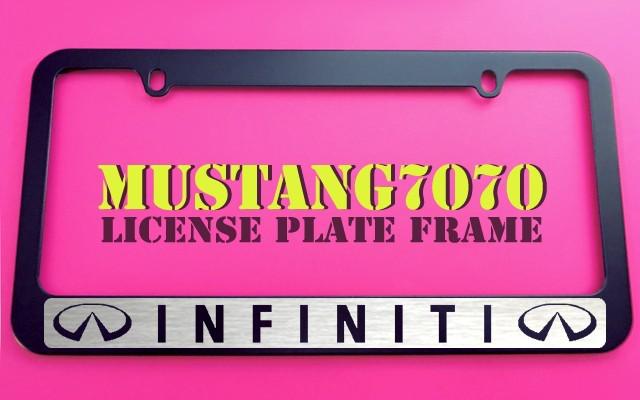1 brand new infiniti halo black metal license plate frame + screw caps