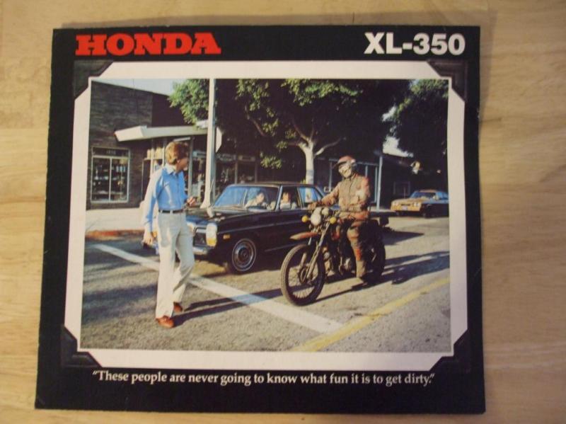 1978 honda xl-350 motorcycle sales brochure