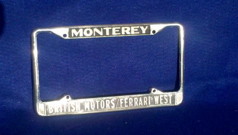 Ferrari 60s/70s monterey license frame dino 246 gts daytona 365 gtb berlinetta