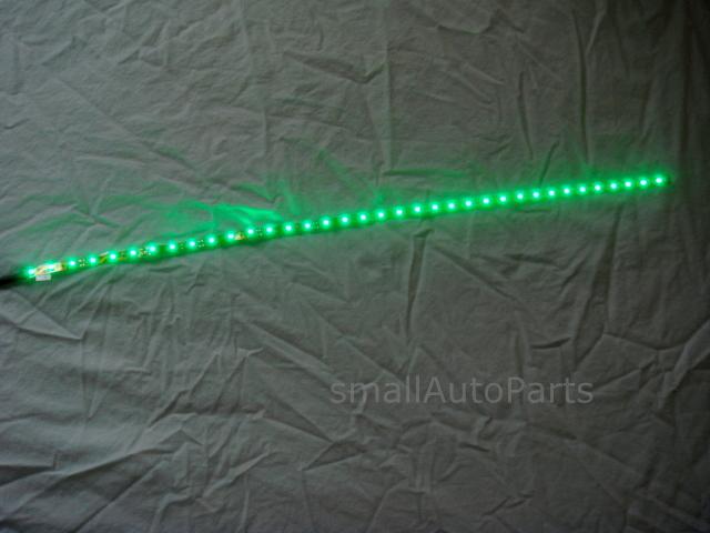 *** 24" green led strip *** car truck interior flexible 36 smd lightbulb 12v