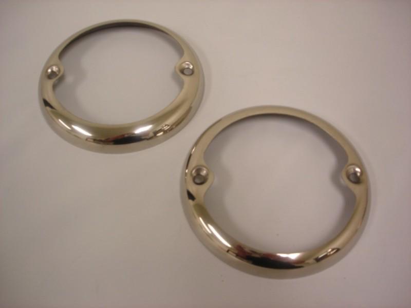 Ford car pickup truck tail light trim rings ss pair