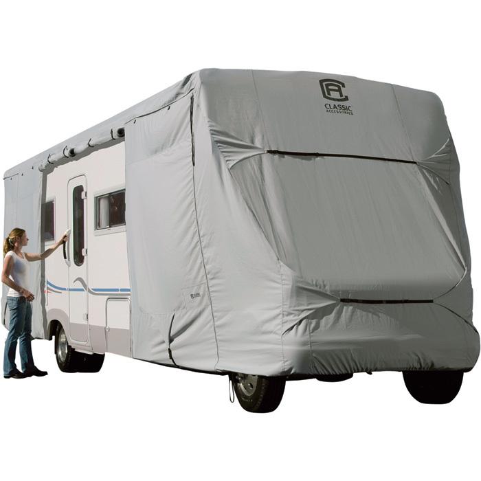 Classic accessories permapro class c rv cover- gray fits 26ft to 29ft rvs