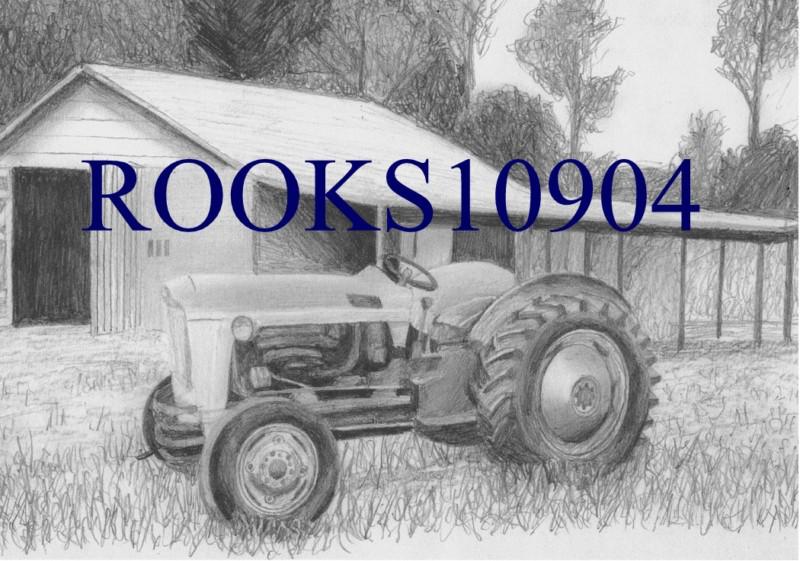 1953 ford golden jubilee tractor art print