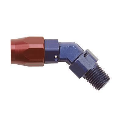 Fragola 194511 hose end reusable 45 deg -10 an hose to male 3/8" npt red/blue ea