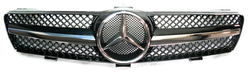 Mercedes w219 04-08 cls black/chrome grille sl style cls350/500/550/600