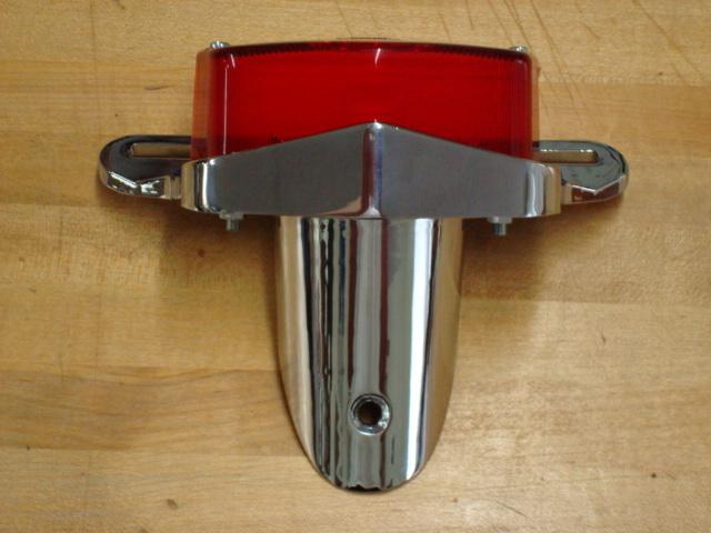 Chrome lucas style taillight for motorcycles