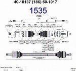 Autotech engineering 1535 left remanufactured cv complete assembly