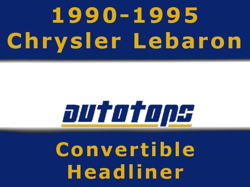 1990-1995 chrysler lebaron convertible top headliner head liner