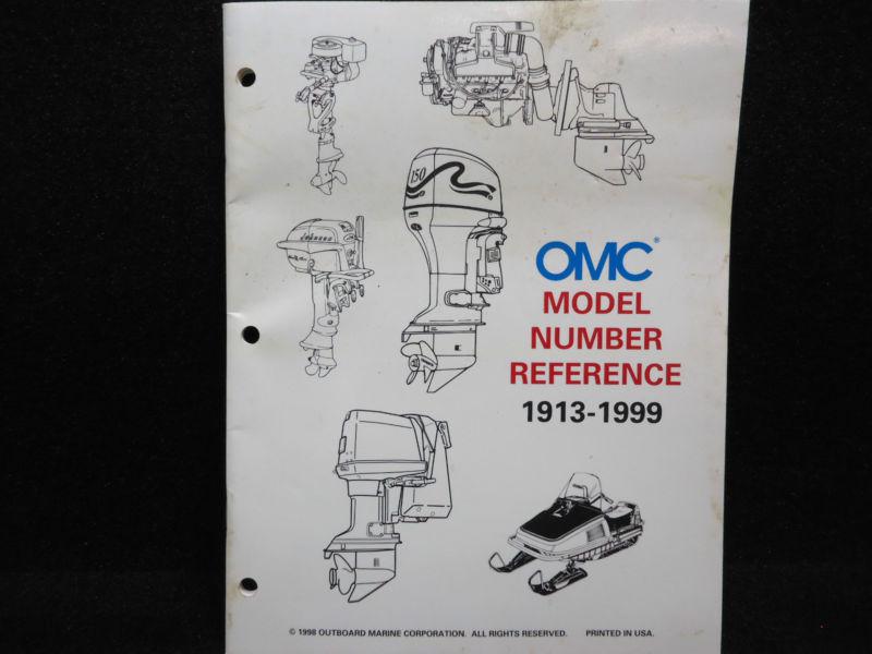 1998 omc model number reference guide 1913-1999# 0787050/787050 motor boat