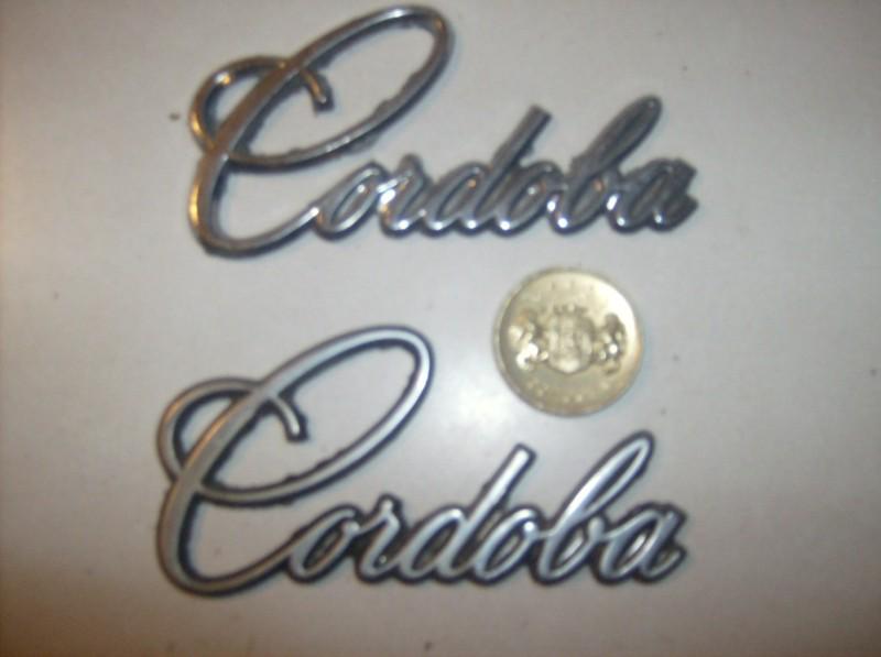 1976-79 chrysler cordoba emblems original mopar 1979 1978 1977
