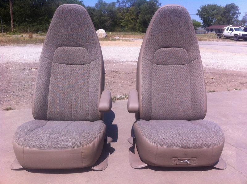 Buy 19972013 OE GM CHEVY EXPRESS GMC SAVANA VAN TAN CLOTH CARGO VAN BUCKET SEATS in Osceola