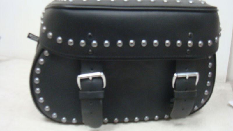 Auburn leather company vinyl studded right side saddle bag 