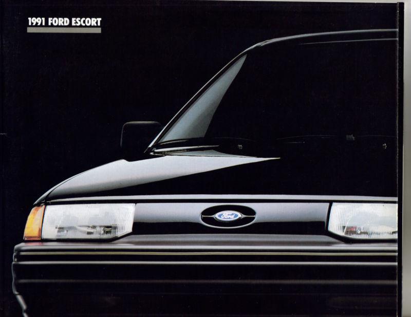 1991 ford escort full line sales brochure original excellent condition b25